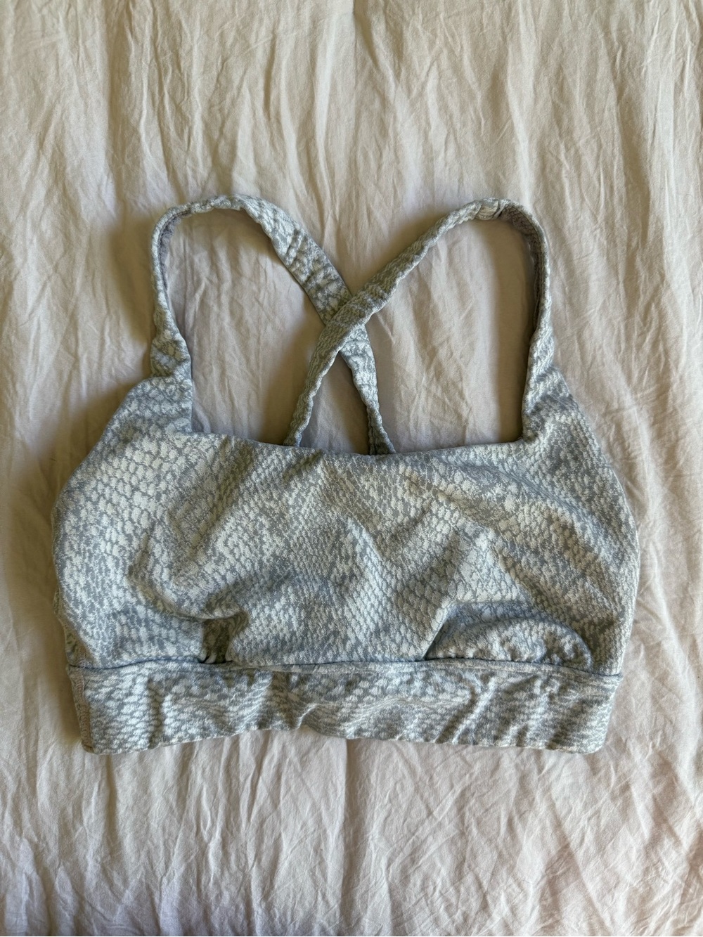 all in motion Light Gray Snake-Print Sports Bra